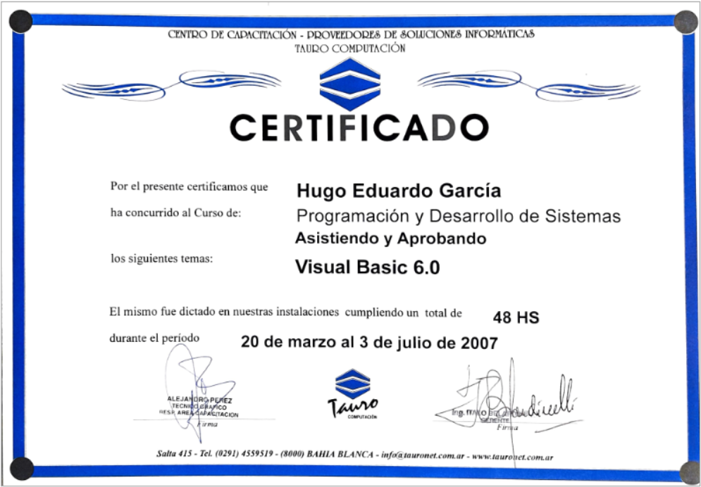 Certificado 22